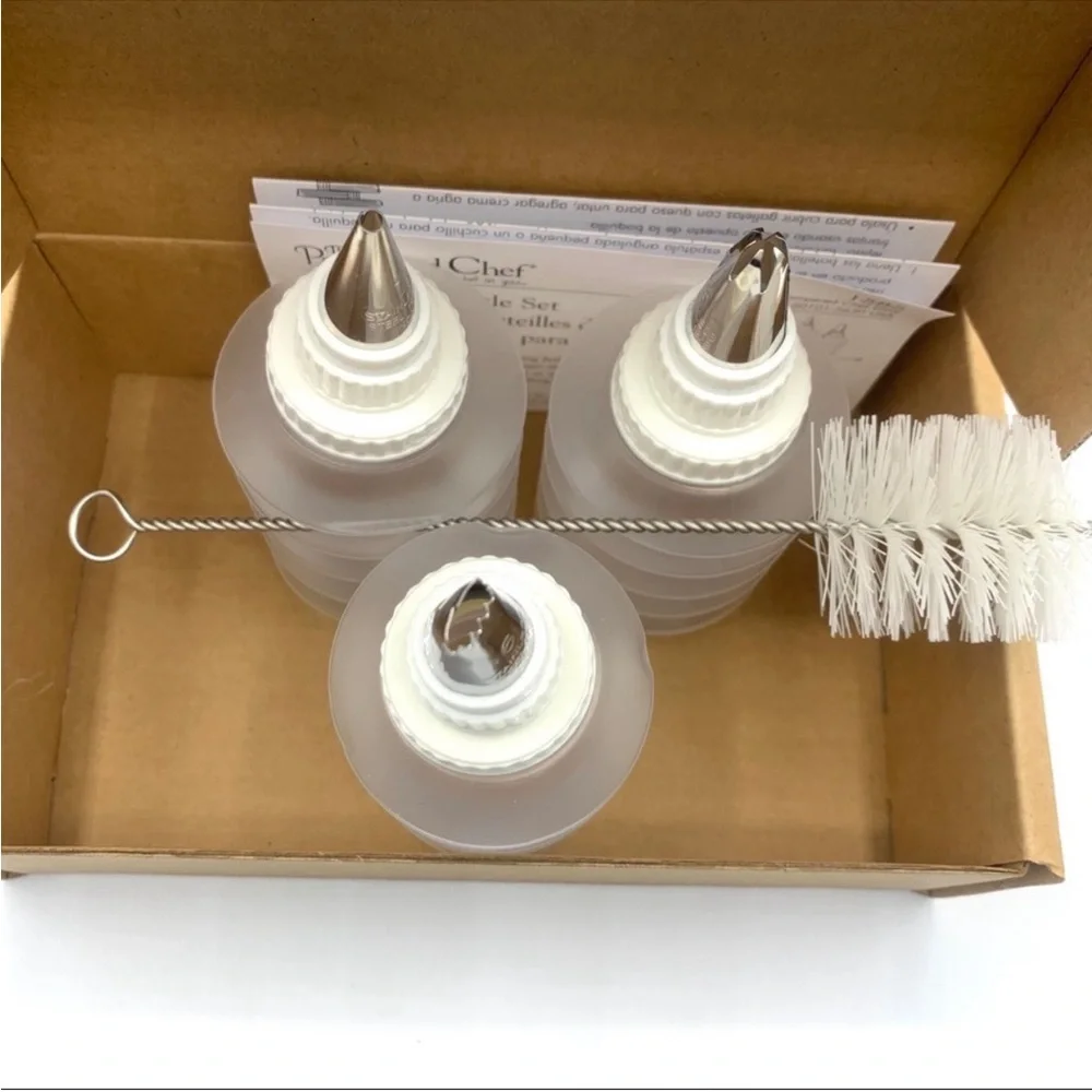 NEW Pampered Chef Decorator Bottle Set #1585 Kitchen Baking